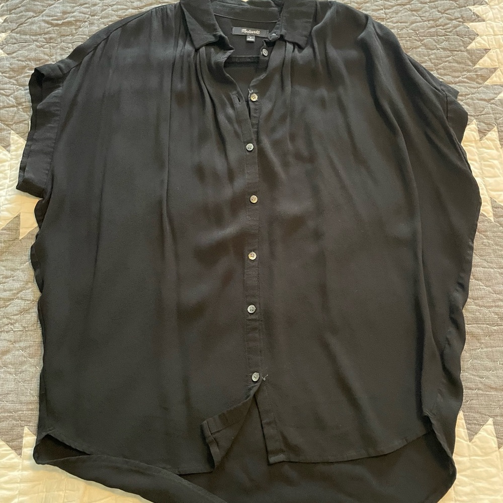 Madewell Classic Black Collared Shirt